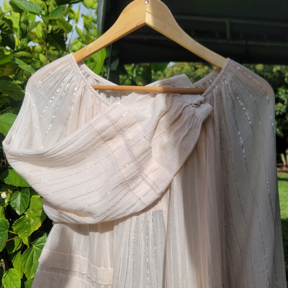 Rebecca Taylor Blouse/Top S 10 Pastel Pink Color Cotton Long Sleeves
